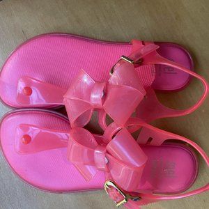 Mel by Melissa Pink Bow Toddler Girls Sandals Size 12